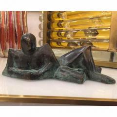 Giovanni Ginestroni Minimalist Italian Reclining Man Bronze Sculpture Limited Edition - 2196335