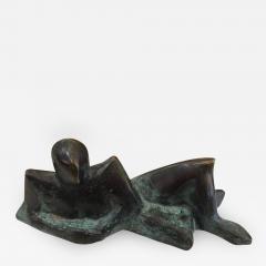 Giovanni Ginestroni Minimalist Italian Reclining Man Bronze Sculpture Limited Edition - 2197042