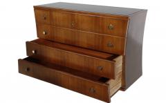 Giovanni Guerrini 1950s Italian pair of Giovanni Guerrini walnut chests - 3466412