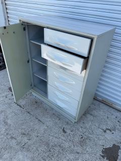 Giovanni Maur For Treco Gray Lacquer and White Acrylic Bachelors Chest - 4375879