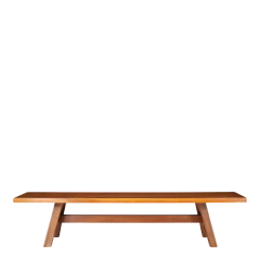 Giovanni Michelucci 1960s Giovanni Michelucci solid walnut 73 Torbecchia bench for Poltranova - 4401257