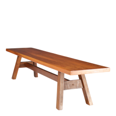 Giovanni Michelucci 1960s Giovanni Michelucci solid walnut 73 Torbecchia bench for Poltranova - 4401259