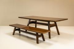 Giovanni Michelucci Giovanni Michelucci Torbecchia Dining Table and Bench in Walnut for Poltronova - 2940768