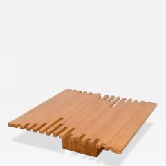 Giovanni Michelucci Italian Mid Century Low Plank Top Coffee Table - 4204775