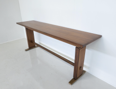 Giovanni Michelucci Mid Century Modern Wooden Console Table by Giovanni Michelucci 1960s - 3341102