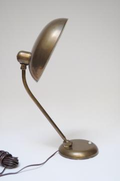 Giovanni Michelucci Patinated Brass Ministerial Table Lamp by Giovanni Michelucci for Lariolux Italy - 3781119