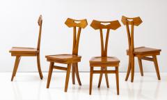 Giovanni Michelucci Set of Four Sculptural Dining Chairs Giovanni Michelucci - 2478951