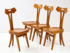 Giovanni Michelucci Set of Four Sculptural Dining Chairs Giovanni Michelucci - 2478952