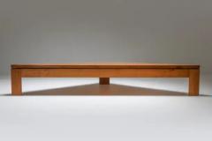 Giovanni Michelucci Triangular Postmodern Coffee Table in French Elm - 3377773