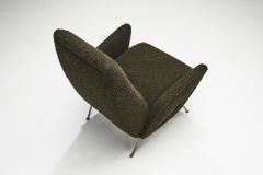 Giovanni Nino Zocada Pair of Mid Century Lounge Chairs with Metal Legs by Nino Zoncada Italy 1950s - 3128838