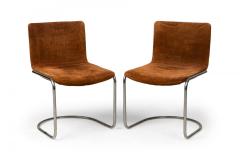 Giovanni Offredi 10 Giovanni Offredi for Saporiti Italia Lens Leather Steel Dining Chairs - 4274200