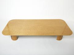 Giovanni Offredi Extra Large maple brass coffee table Giovanni Offredi Saporiti 1980s - 2716760