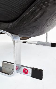 Giovanni Offredi Giovanni Offredi Saporiti Italia Onda Wave Chair Black Leather Chrome - 4642005