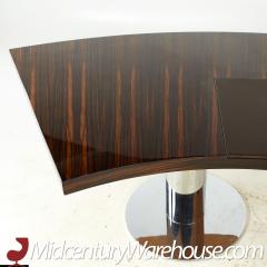 Giovanni Offredi Giovanni Offredi for Saporiti Mid Century Italian Rosewood Chrome Leather Desk - 3142115