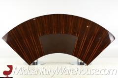 Giovanni Offredi Giovanni Offredi for Saporiti Mid Century Italian Rosewood Chrome Leather Desk - 3142120