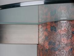 Giovanni Offredi Giovanni Offredi round table in concrete and glass for Saporiti Italy 1970s - 4418623