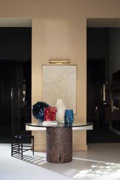 Giovanni Offredi Giovanni Offredi round table in concrete and glass for Saporiti Italy 1970s - 4418626