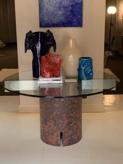 Giovanni Offredi Giovanni Offredi round table in concrete and glass for Saporiti Italy 1970s - 4418633