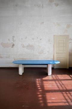 Giovanni Offredi Large table with a lacquered top by Giovanni Offredi for Saporiti Italy 1977 - 4757324
