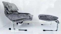 Giovanni Offredi Onda Wave Chair and Ottoman Giovanni Offredi for Saporiti Attributed 1970s - 3503061