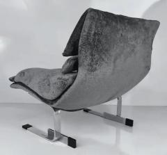Giovanni Offredi Onda Wave Chair and Ottoman Giovanni Offredi for Saporiti Attributed 1970s - 3503065