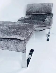 Giovanni Offredi Onda Wave Chair and Ottoman Giovanni Offredi for Saporiti Attributed 1970s - 3503158