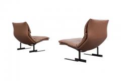 Giovanni Offredi Pair of Saporiti Onda Wave Lounge Chairs by Giovanni Offredi - 456217