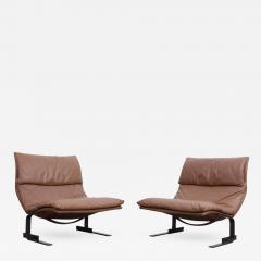 Giovanni Offredi Pair of Saporiti Onda Wave Lounge Chairs by Giovanni Offredi - 459597