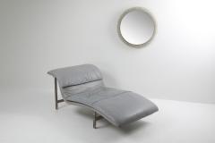 Giovanni Offredi Saporiti the Wave Lounge Chair in Grey Leather by Giovanni Offredi 1974 - 1183790