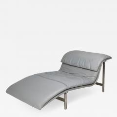 Giovanni Offredi Saporiti the Wave Lounge Chair in Grey Leather by Giovanni Offredi 1974 - 1184819