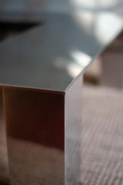 Giovanni Offredi Steel Coffee Table Tebe Model Giovanni Offredi For Saporiti 1970s - 4564817
