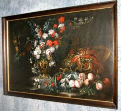 Giovanni Stanchi Still Life of Flowers and Fruit with Gilded Urns - 280323