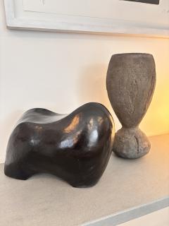 Gisele Guthod Gracon Gis le Buthod Gra on French Ceramic Raku Vase France c2004 - 4436860