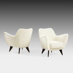 Giulia Veronesi Pair of Perla Armchairs in Ivory Velvet - 1901360