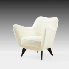 Giulia Veronesi Pair of Perla Armchairs in Ivory Velvet - 1901364