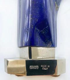 Giuliano Tincani Lapis Lazuli Specimen Sculpture on Nickel Plated Brass Base - 3590012