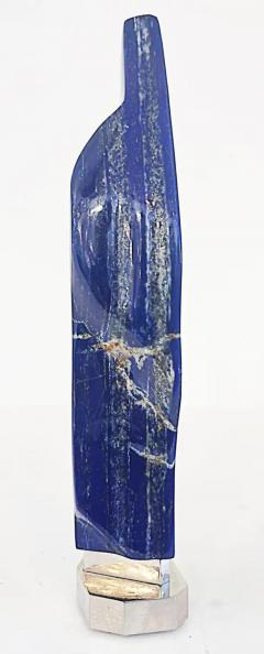 Giuliano Tincani Lapis Lazuli Specimen Sculpture on Nickel Plated Brass Base - 3590031