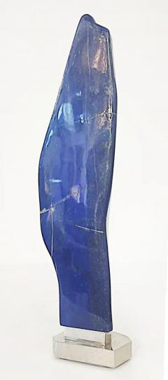 Giuliano Tincani Lapis Lazuli Specimen Sculpture on Nickel Plated Brass Base - 3590040