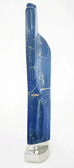 Giuliano Tincani Lapis Lazuli Specimen Sculpture on Nickel Plated Brass Base - 3590043