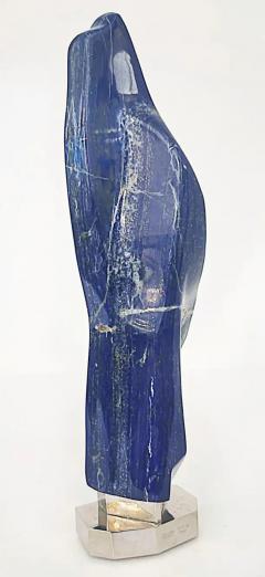 Giuliano Tincani Lapis Lazuli Specimen Sculpture on Nickel Plated Brass Base - 3590049