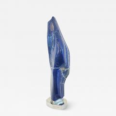 Giuliano Tincani Lapis Lazuli Specimen Sculpture on Nickel Plated Brass Base - 3592179