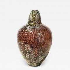 Giulio Radi Giulio Radi Amber Glass Vase with Gold Foil and Murrhines 1950 - 2094564