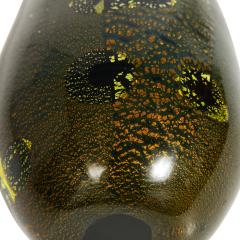 Giulio Radi Giulio Radi Black Glass Vase with Gold Foil ca 1950 - 2054455