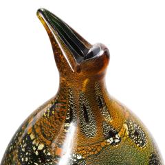 Giulio Radi Giulio Radi Hand Blown Glass Vase with Gold Foil And Murrhines Ca 1950 - 2152716