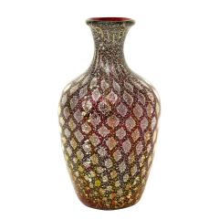 Giulio Radi Giulio Radi Rare Red Glass Vase with Gold Foil ca 1950 - 2433151