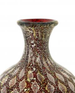Giulio Radi Giulio Radi Rare Red Glass Vase with Gold Foil ca 1950 - 2433156