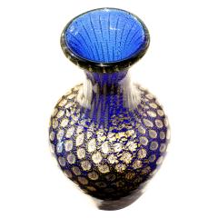 Giulio Radi Giulio Radi Reazioni Policrome Vase in Blue Glass with Silver Foil 1950 2 - 411387