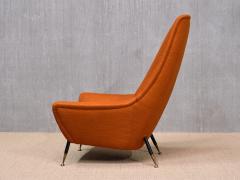 Giuseppe Amedeo Gori Exceptional Giuseppe Amedeo Gori High Back Armchair Lenzi Italy 1950s - 3900935