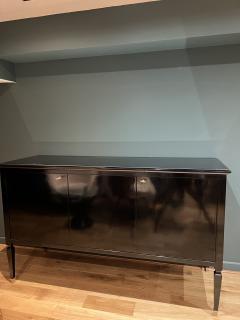 Giuseppe Anzani 1950s Italian Black Lacquer Credenza - 2386999
