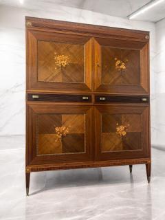 Giuseppe Anzani Italian Mid Century Sideboard Cabinet Bar with inlays by Giuseppe Anzani 1950s - 4357021